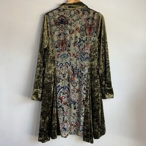 Dor Dor Couture Crushed Velvet Tunic Top Large Burnout Whimsigoth Forest Fairy